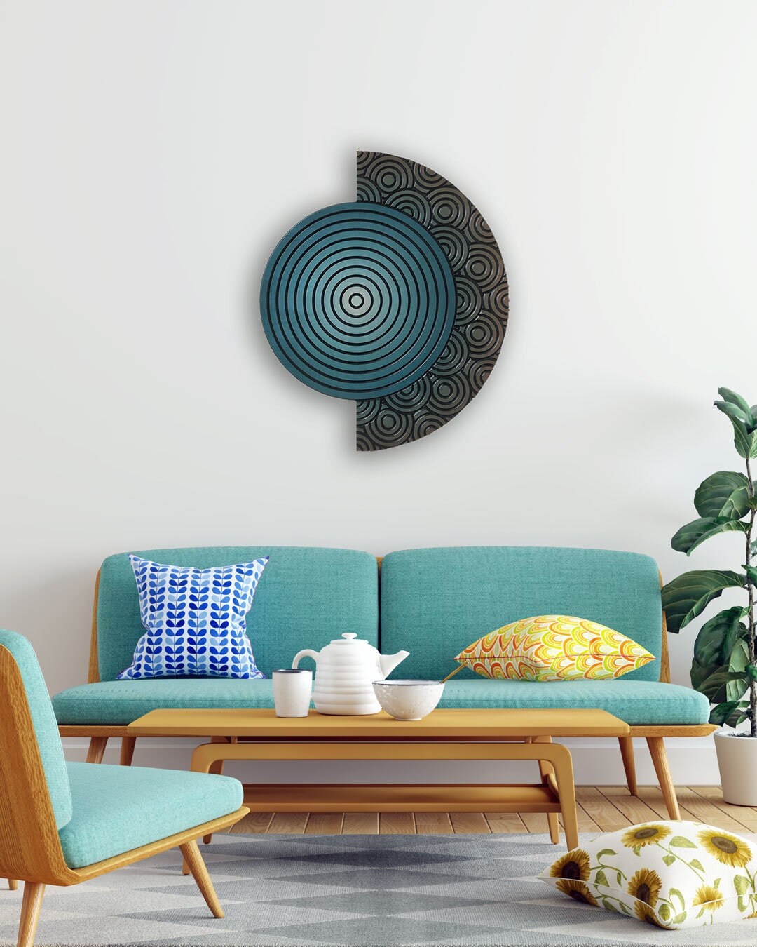 CARVED Abstre Circular Wood Art Wood Wall Art Wall Decor - Etsy