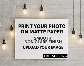 Custom Matte Photo Poster, Upload Your Image, Personalized Wall Art Print, Large Poster, High Quality Matte Finish
