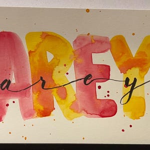 Personalized Watercolor Name Art