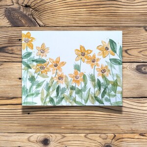 Carte de voeux aquarelle tournesol