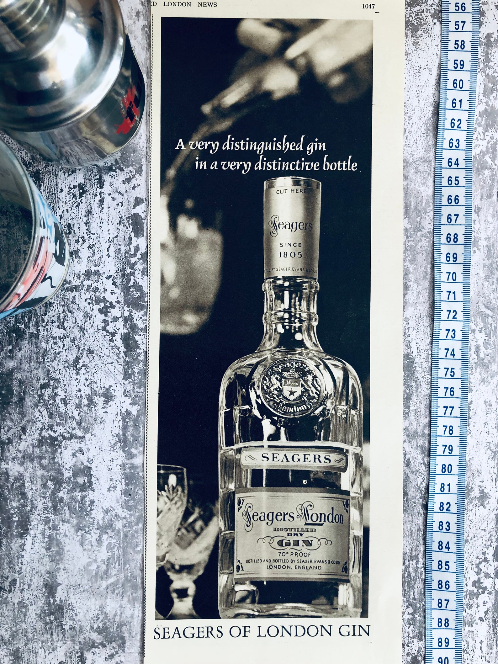 Vintage Seagers gin Advertisement. 1950s. Etsy