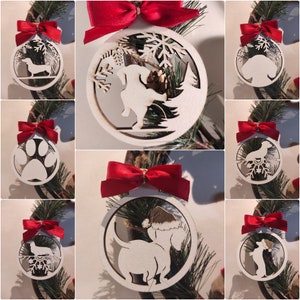 Décorations de sapin de Noël, décorations teckel, décorations de Noël, boules de Noël, teckel, motifs animaux, décorations de Noël