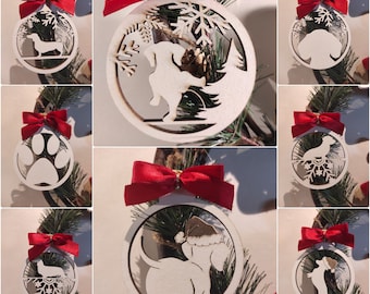 Christbaumschmuck, Dackel Deko, Weihnachtsdeko, Christbaumkugel, Dachshund, Tiermotive, Weihnachtsdekoration