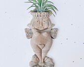 FAIRY FLEUR AIRPLANT Holder, Air Plant Sculpture, Stone Air Plant Holder, Air Plant Planter, Air Plant Wall Hanging, Fairy Fleur