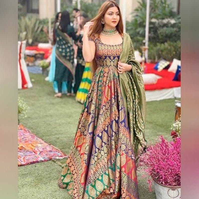 golden frock design