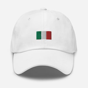 Italian Flag Embroidered Hat | Italian Flag Baseball Cap