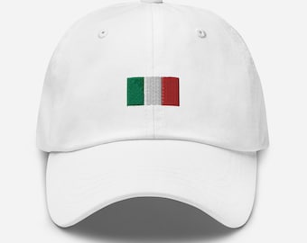 Italian Flag Embroidered Hat | Italian Flag Baseball Cap