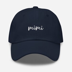 Mimi Embroidered Hat | Mimi Script Embroidered Baseball Cap