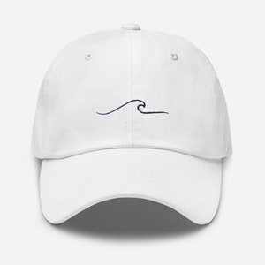 Geborduurde Wave Hat | Single Wave Baseball Cap