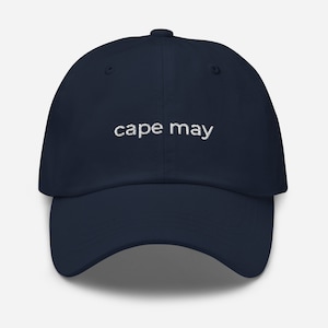 Cape May NJ Cappello da baseball ricamato / Capo Maggio Berretto New Jersey
