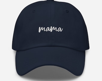 Mama Embroidered Hat | Mama Script Embroidered Baseball Cap