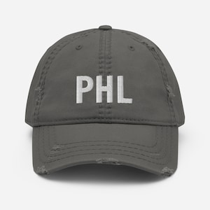 PHL Distressed Hat | Philly Embroidered Baseball Cap