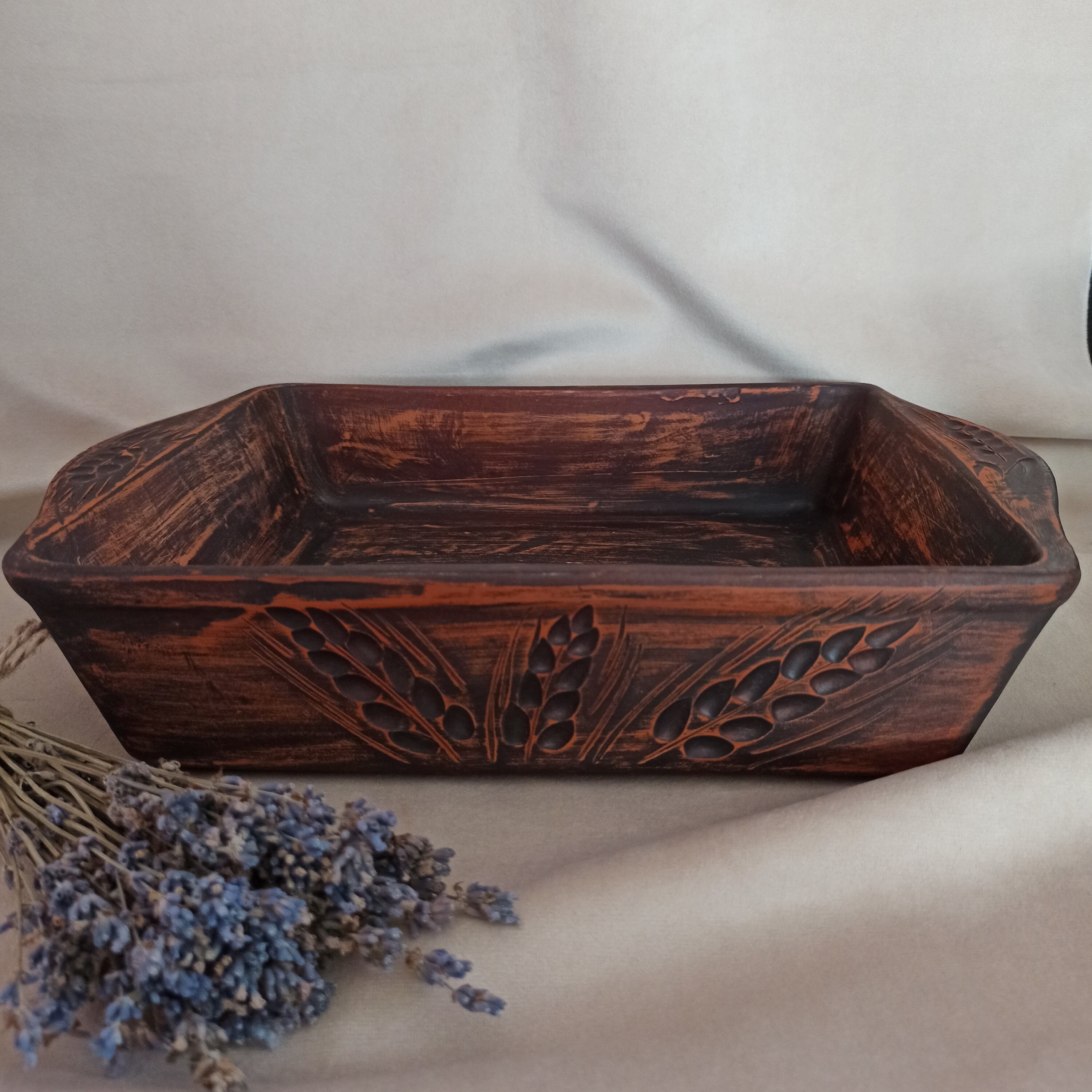 Large casserole Clay casserole Baking Pan Ceramic baking Etsy