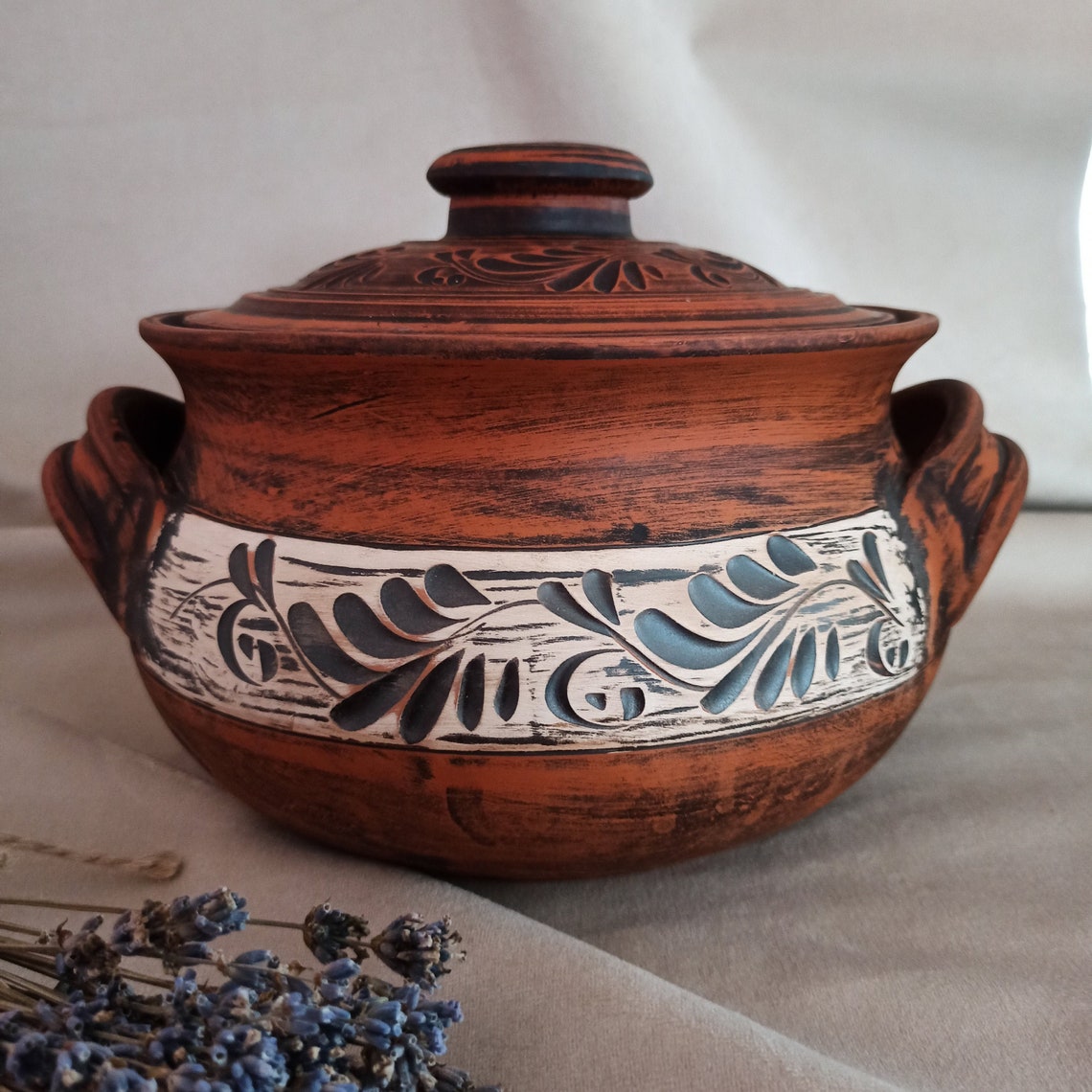 Clay Cooking Pot Pot for Soup Pottery Baking Pot with Lid Etsy