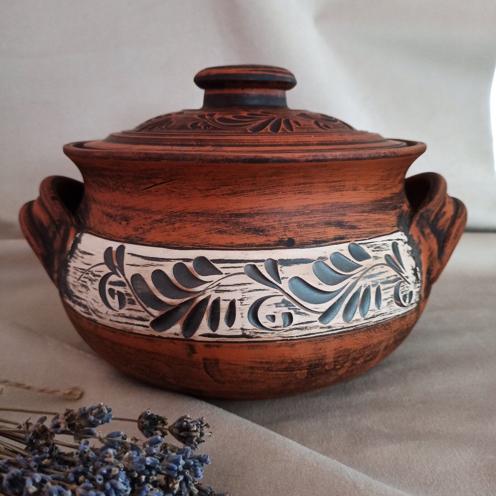 Clay Cooking Pot Pot for Soup Pottery Baking Pot with Lid Etsy