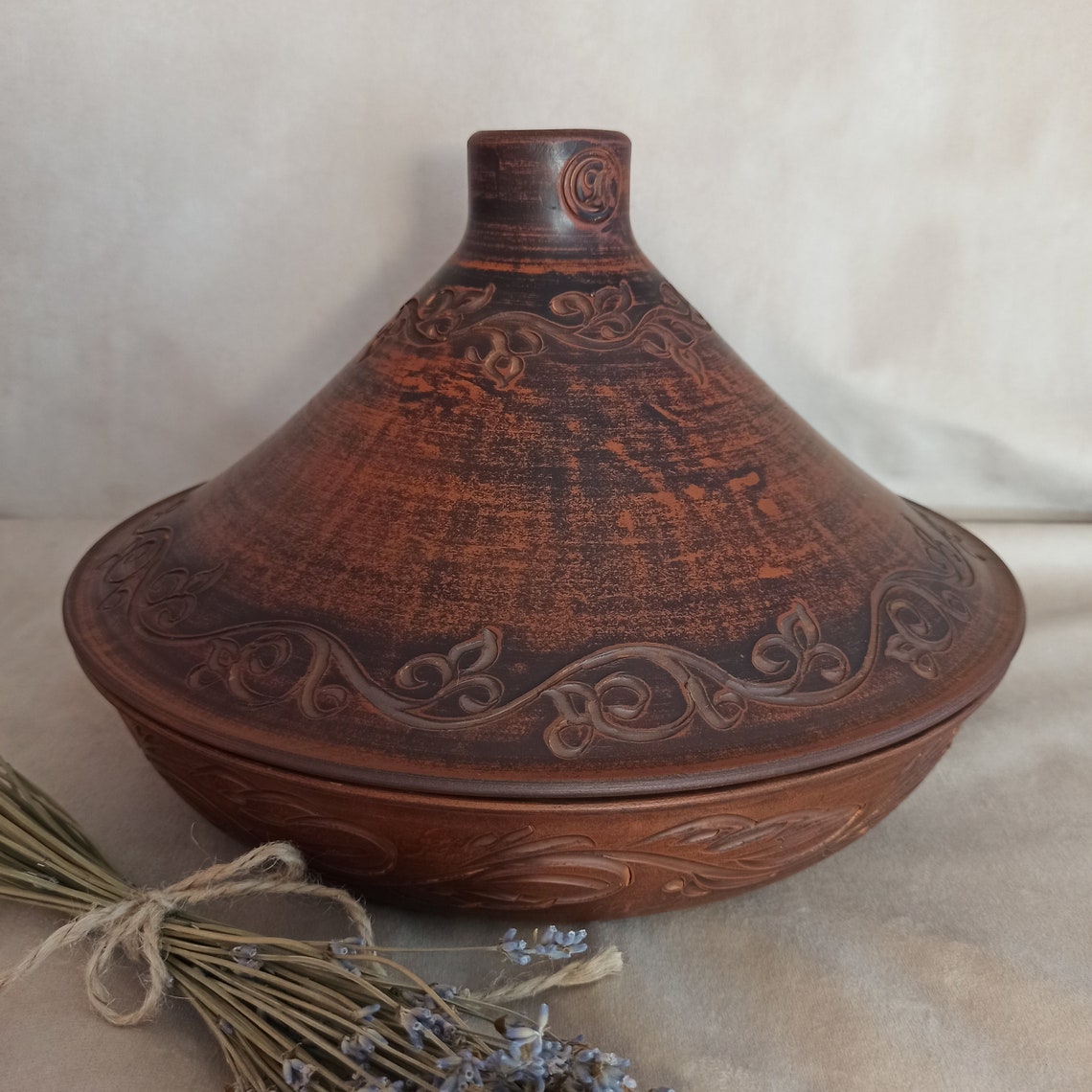 Tagine Clay Tagine Baking Pot Cooking Tagine Clay Cooking Etsy
