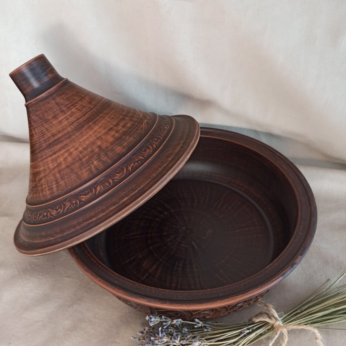 Tagine Clay Tagine Baking Pot Cooking Tagine Clay Cooking Etsy