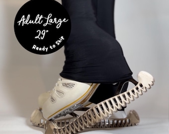 ADULT L - CLASSIC BLACK Über-die-Boot Hoch taillierte Eiskunstlauf-Leggings, Eiskunstlauf-Übungsbekleidung, Eiskunstlauf-Softwear, Legging