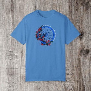Grateful Dead &quot;The Wheel- If the thunder don&#39;t get you then the lightning will&quot; one-sided Unisex Garment-Dyed T-shirt available in 9 colors.