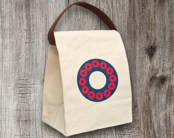 Phish Donut Logo Canvas Lunch Bag with Strap