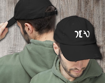 Grateful Dead Egypt-style text, Unisex Distressed Cap available in 8 colors.