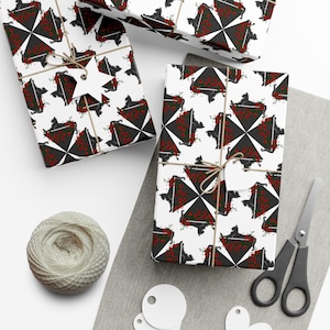 Grateful Dead Cats Under the Stars Silhouette Pattern Wrapping Paper rolls in 3 sizes.