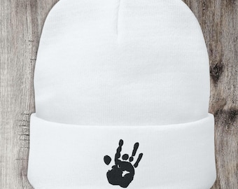 Jerry Garcia Handprint Embroidered Beanie