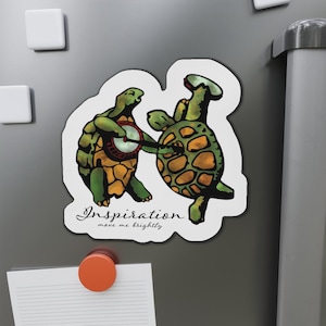 Terrapin &quot;Inspiration, move me brightly&quot; Die-Cut Magnets available in 5 sizes.