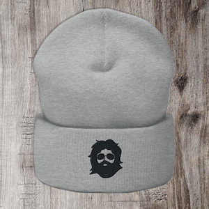 Embroidered Jerry Garcia Cuffed Beanie