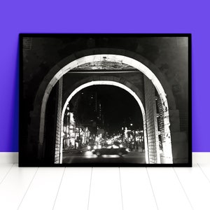 City View picture Printable Wall Art, Black-and-White photo digital Photo Art, Instant Download