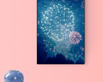 fireworks Printable Wall Decor, Instant Download, Printable to size