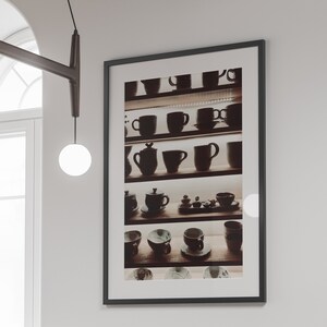 Varias tazas de cerámica Photo Printable Wall Art, Color digital Photo Art, Instant Download