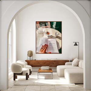 Cafe Reading Nook Print – Hand-Illustrated Book Lover Art (Digital Download) image 8