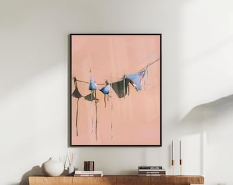 Bikini Line Art Print – Minimalist Summer Swimsuit Wall Decor (Digital Download)