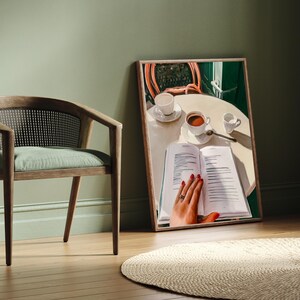 Cafe Reading Nook Print – Hand-Illustrated Book Lover Art (Digital Download) image 6