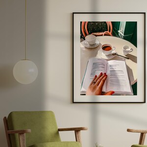 Cafe Reading Nook Print – Hand-Illustrated Book Lover Art (Digital Download) image 5
