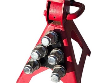 Jack Stand Lug Nut Holder | 3D Printed Magnetic Organizer for 5 Lug Nuts | Fits M10+