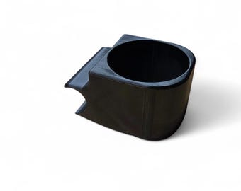3D Printed Cup Holder | Clip-On Garage & Toolbox Drink Holder | Black PETG