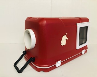 Large Stray Cat Shelter For Two Cats | Insulated Feral Cat House | Weatherproof Cat House | One Large Door + Open Entry | Heated or Unheated