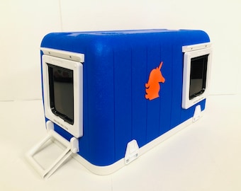 Outdoor Heated Cat House | Unicorn Shelters | Insulated Feral Cat Shelter | Cooler Box Cat House | Warm House for Stray | Heated or Unheated