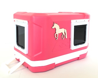 Insulated Feral Cat Shelter | Cat Shelter for Winter | Weatherproof Cat House with Heated or Unheated Option For Cat | Unicorn Shelters