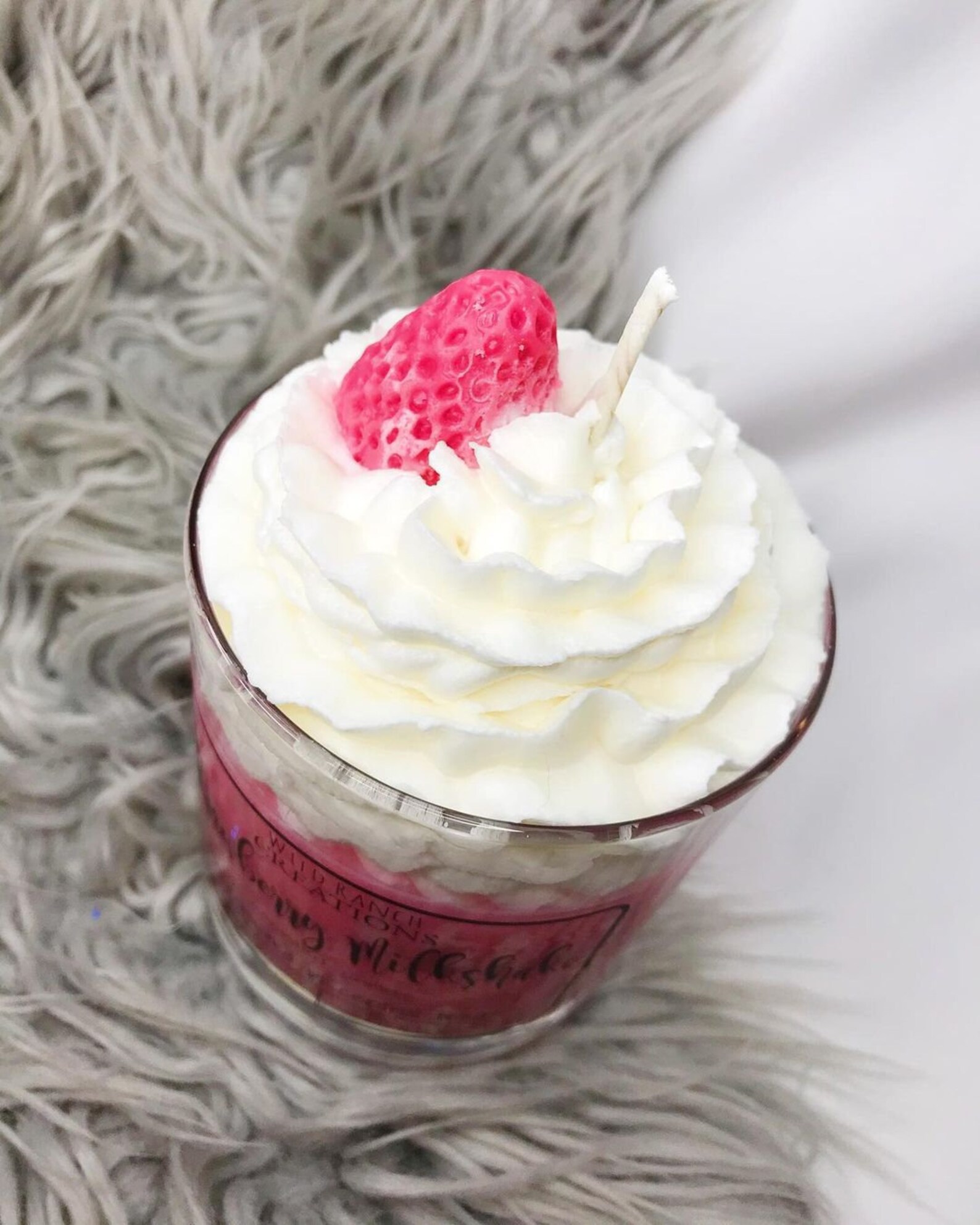 Strawberry Milkshake Scented Candle Etsy