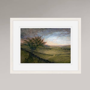 Panoramic view on a cold spring day on Ward&#39;s Bank, Holmfirth, West Yorkshire