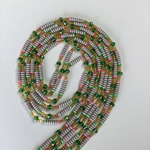 Clay waist beads/ women waist beads/ / tie on waist beads/ up 60inches long.l