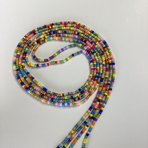 Multicolored waist beads