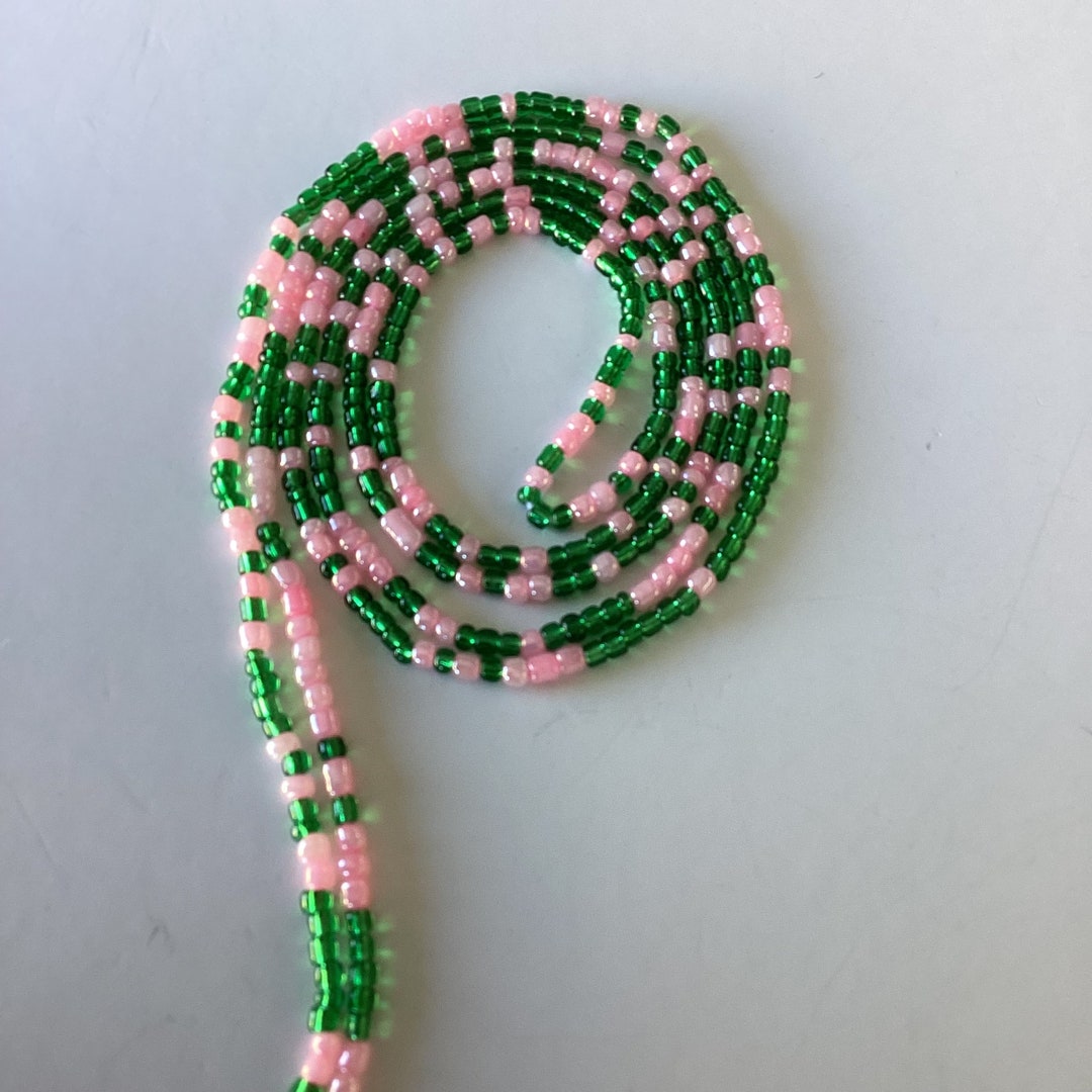 Sorority Alpha Kappa Alpha Waist Beads/ Women Waist Beads/ African