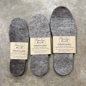 Wool & Alpaca Blend Felted Insoles