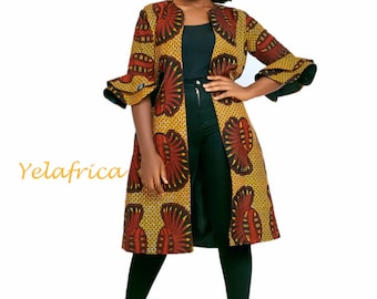 LUNA African Print Ankara Kimono Blazer - Naborhi