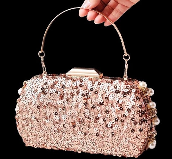 Shiny Sequin Clutch Evening Bag Wedding Party Gift For Her