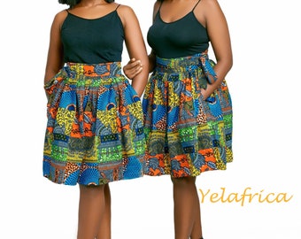 African Print Midi Skirt - Tanya Skirt